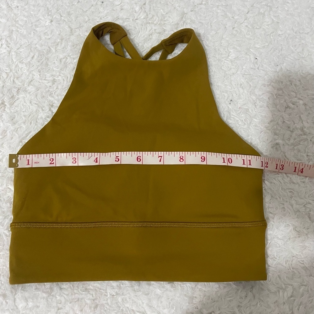 Lululemon Mustard Yellow High-Neck Sports Bra - Picture 6 of 12
